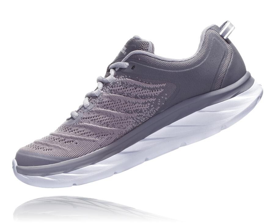 Running Shoes Womens - Hoka One One Akasa - Grey - ONCEQWP-84